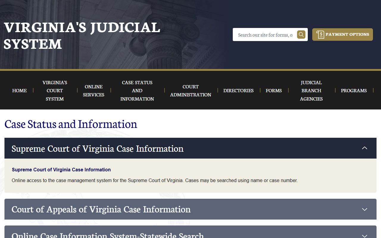 Accomack County traffic court records case information system