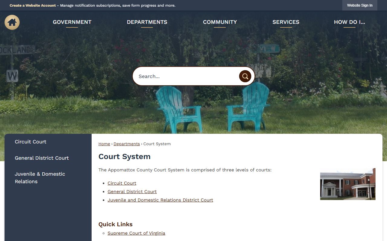Appomattox County court system information traffic records