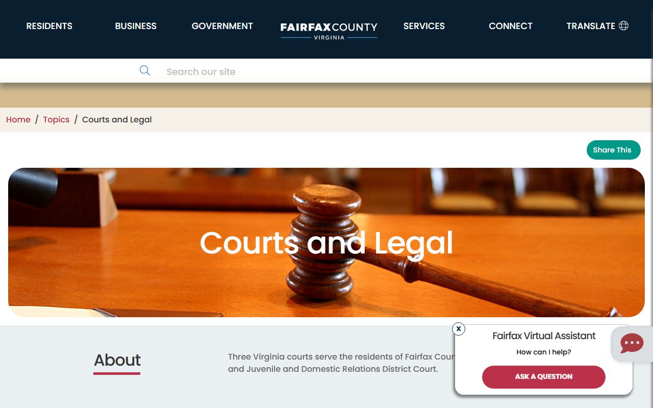 Fairfax County courts portal traffic records