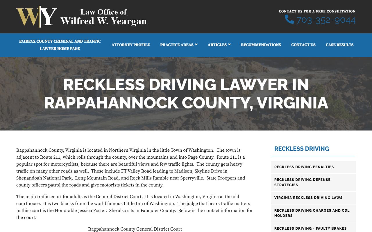 Rappahannock County traffic court records case information