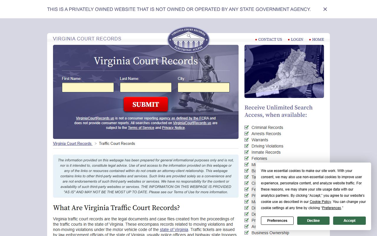 Hopewell traffic court records Virginia